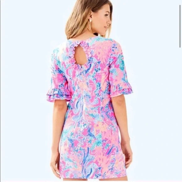 Lilly Pulitzer Fiesta Stretch Dress in Aquadesiac - Picture 7 of 14